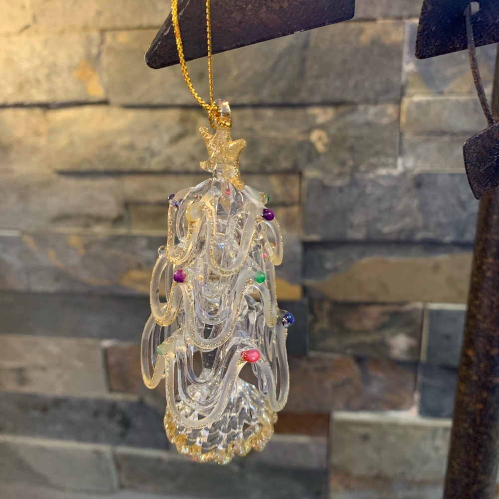 Hand Spun Glass Ornament Set Christmas Tree